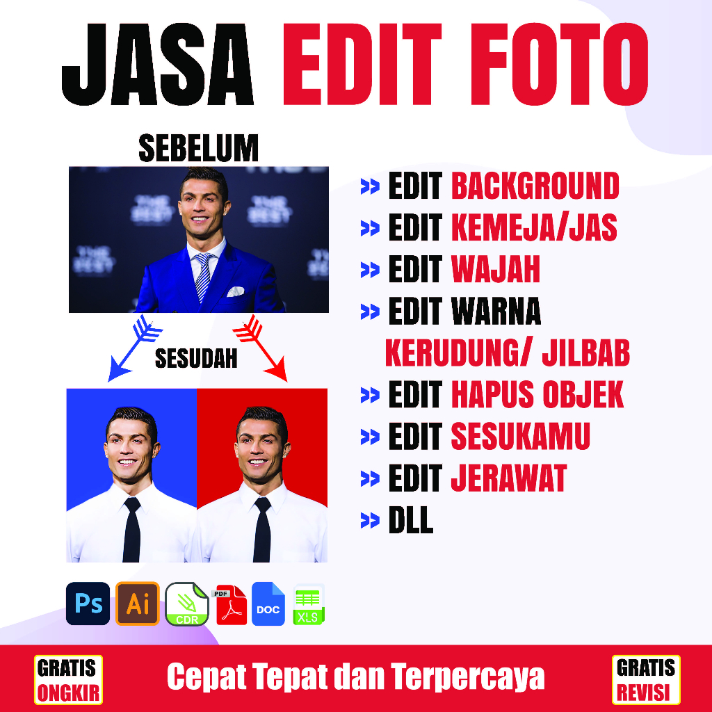 PREMIUM EDIT PAS FOTO/EDIT FOTO LAMARAN KERJA/EDIT FOTO GANTI JAZ/EDIT FOTO GANTI KEMEJA/BLAZER