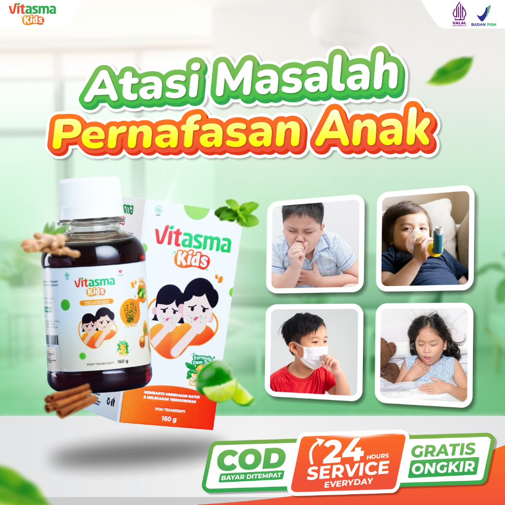 Vitasma Kids - Madu Anak Untuk Mengatasi Batuk Berdahak Ringan Gejala Asma Alergi Dingin