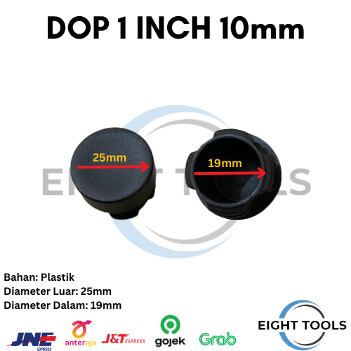 Alas kaki kursi plastik 1" 10 mm / Alas kaki meja plastik / Tatakan Kaki Meja / Tatakan Kaki Kursi