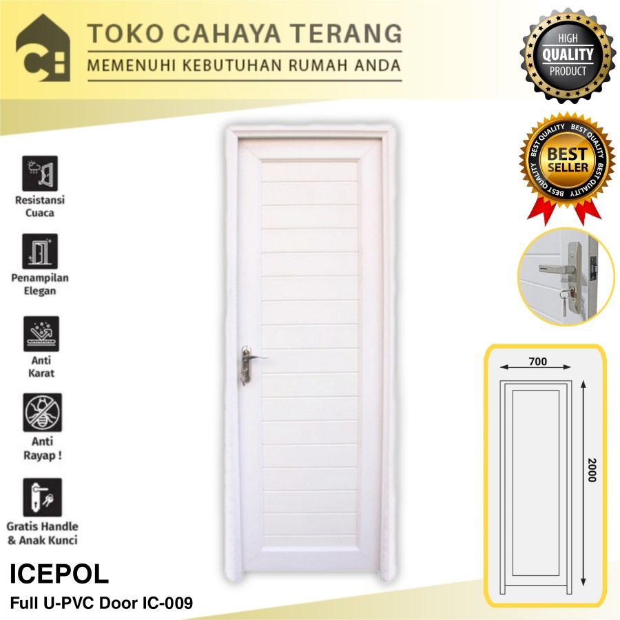 Pintu Kamar Mandi UPVC Icepol / Pintu Kamar Mandi / Pintu Toilet