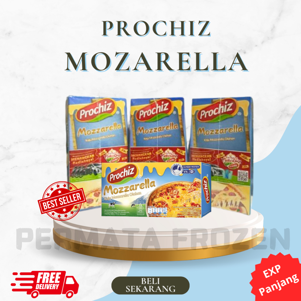 

Prochiz Mozzarella Cheese 160gr Keju Mozarella 160 gram Kemasan Original Pizza Mozarela Cheese Moza Leleh Melar Mulur