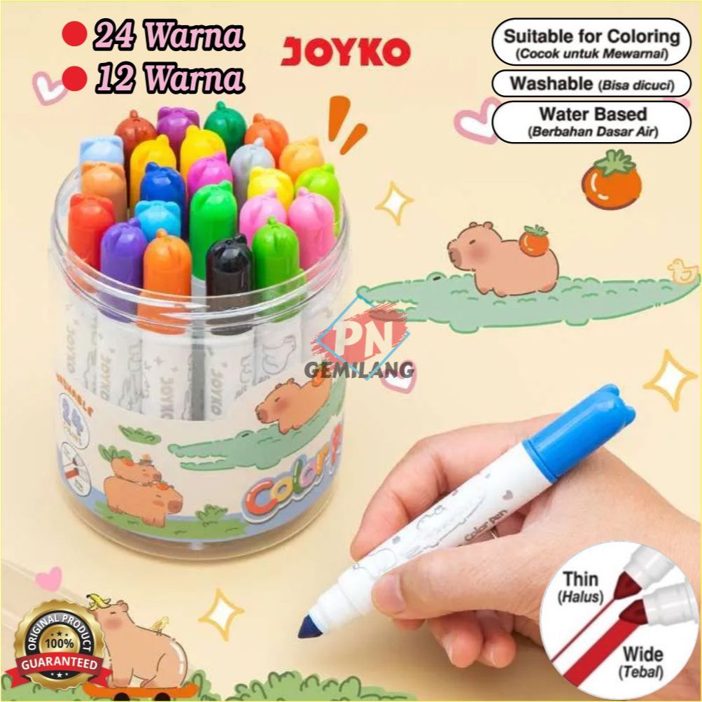 

Pulpen Pena Warna Joyko CLP - 63 12 WARNA & 24 warna, Color Pen JOYKO, Color Pen JOYKO