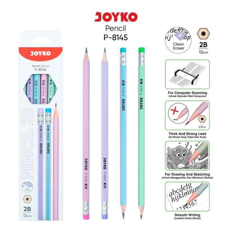 

PENSIL JOYKO P-8145 1LSN (12PCS)// PENSIL TULIS JOYKO