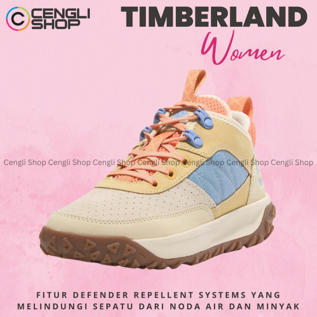 SEPATU SNEAKER TIMBERLAND WANITA ORIGINAL CASUAL KULIT ASLI TW16