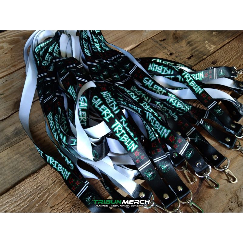 

lanyard/tali id card custom cetak 1 sisi bahan nylon
