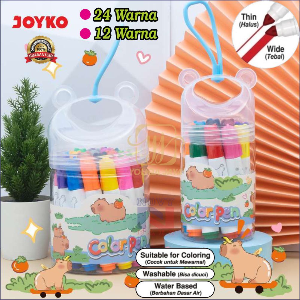 

COLOR PEN JOYKO Pulpen Pena Warna Joyko CLP 63 12 WARNA & 24 warna, Color Pen JOYKO, Color Pen JOYKO