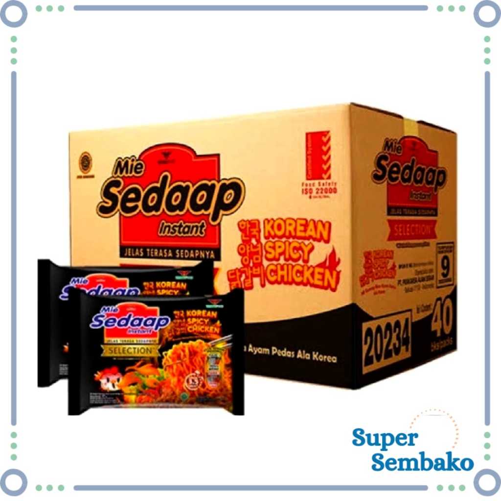 

MIE SEDAAP KOREAN SPICY CHICKEN PER 1 DUS ISI 40 BUNGKUS