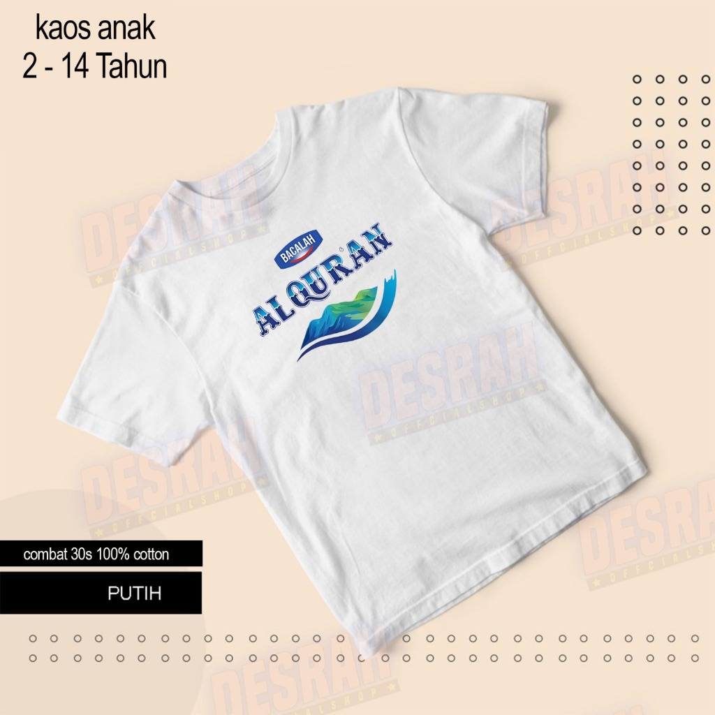 kaos anak anak parodi plesetan BACALAH ALQURAN