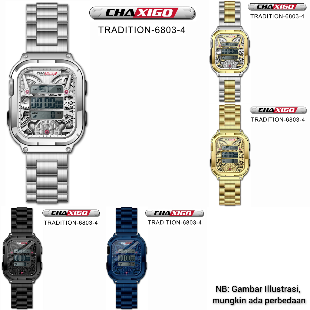 Jam Digital CHAXIGO Original 6803-4 free box