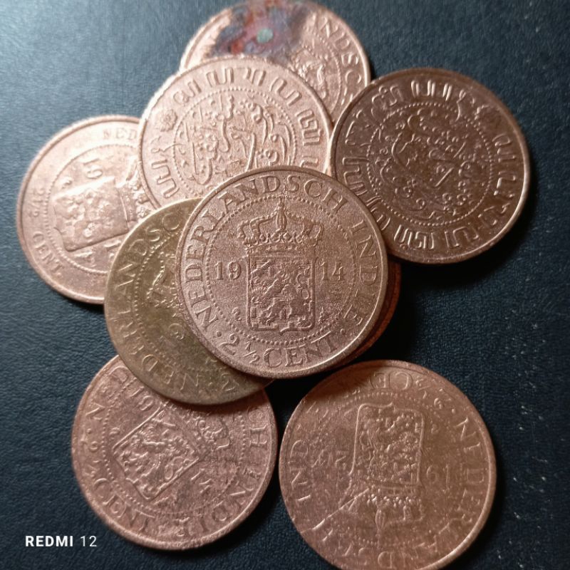 2½ sen koin benggol beredar used asli