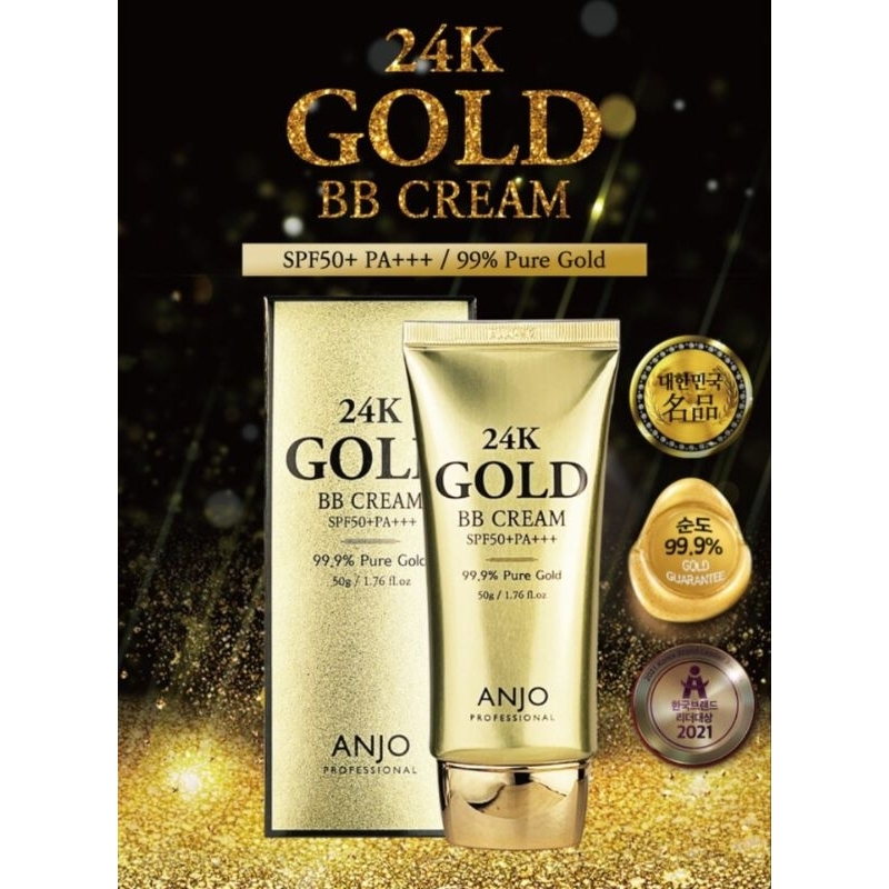 ORIGINAL WITH BARCODE - ED 2028ANJO BB CREAM HALAL ANJO 24K GOLD BB CREAM