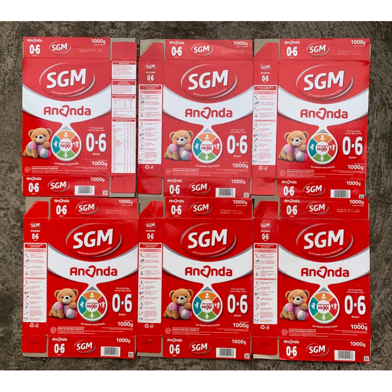 

kardus susu SGM 0-6 1000g (kosong-tanpa isi)