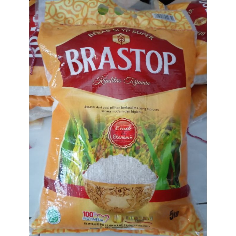 

beras BRASTOP 5kg kemasan ekonomis