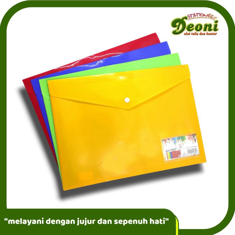 

V-TEC Bag File / Map Kancing 1056 Kuning Hijau Biru Merah