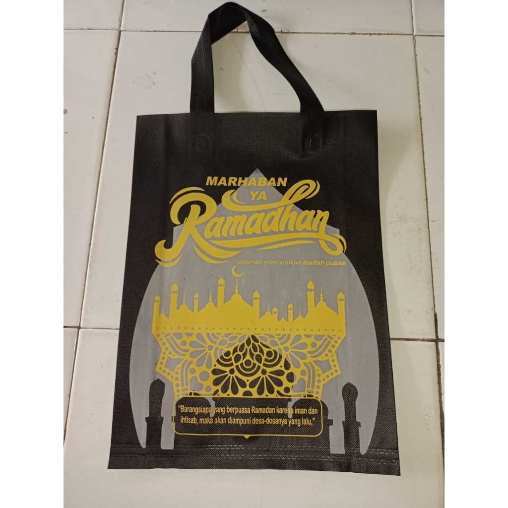 

( 12 pcs ) Tas MARHABAN YA RAMADHAN Terbaru l goodie bag,tas lebaran idul fitri, tas spunbond,tas hampers,tas ramadhan,tas idul fitri