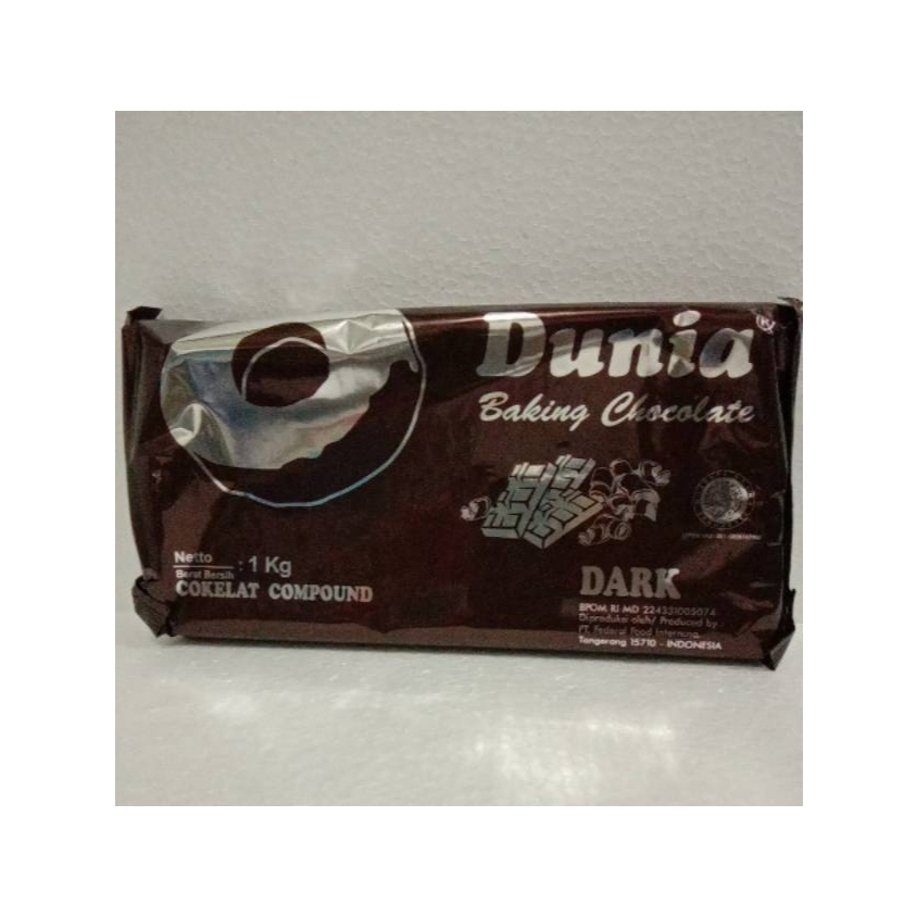 

Dunia Baking Chocolate 1kg / Cokelat Batang Dunia