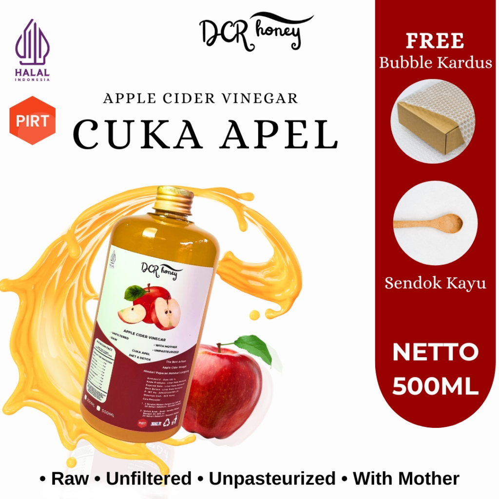 

DCR Honey - Cuka Apel 500ml Sari Apel Cuka Apel Organik Original Asli cider Vinegar With Mother