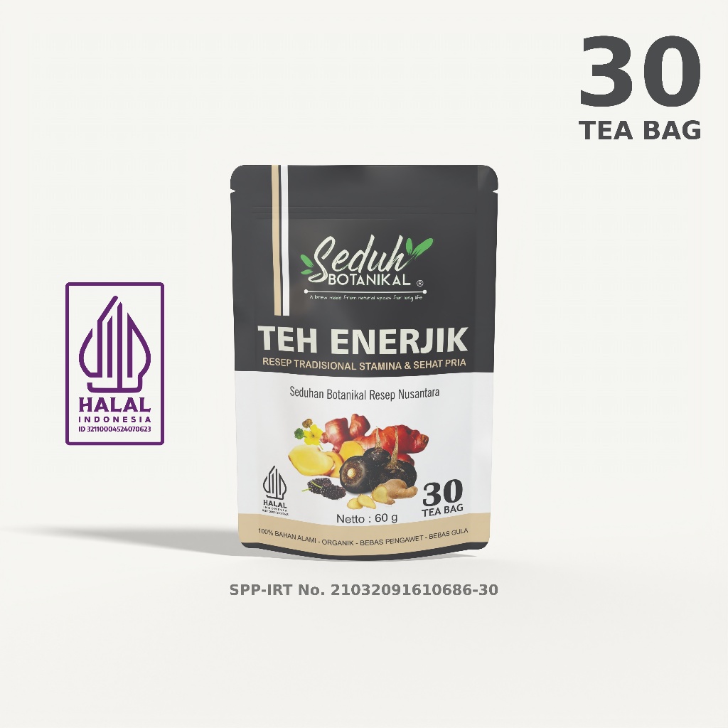 

SEDUH BOTANIKAL Teh Enerjik | Sehat & Subur Pria | Resep Teh Rempah JSR | 30 Tea Bag