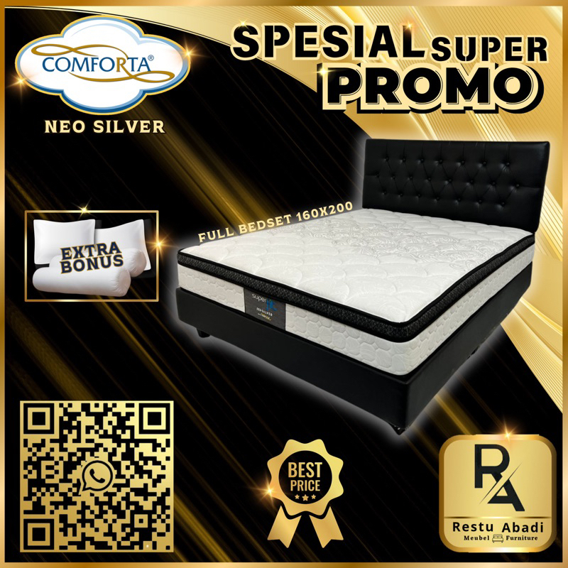 SPRINGBED NEO SILVER COMFORTA SUPERFIT FULLSET