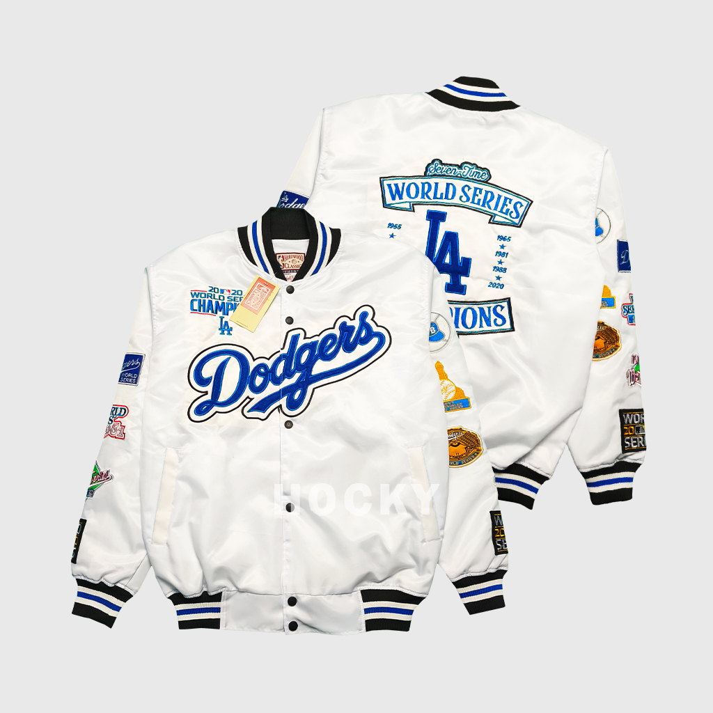 Sale HOCKY - Jacket Varsity Baseball LA Dodgers MBL Unisex Full Bordir Premium Distro