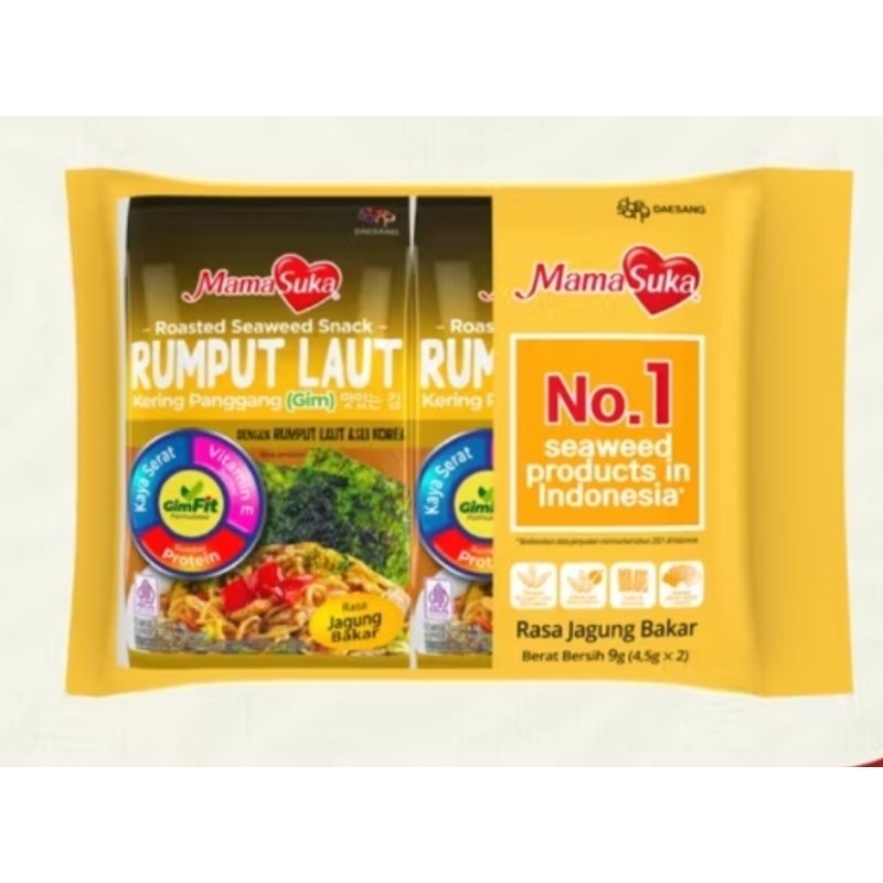 

Mama Suka Rumput Laut rasa Jagung Bakar Isi 2 -4,5gr