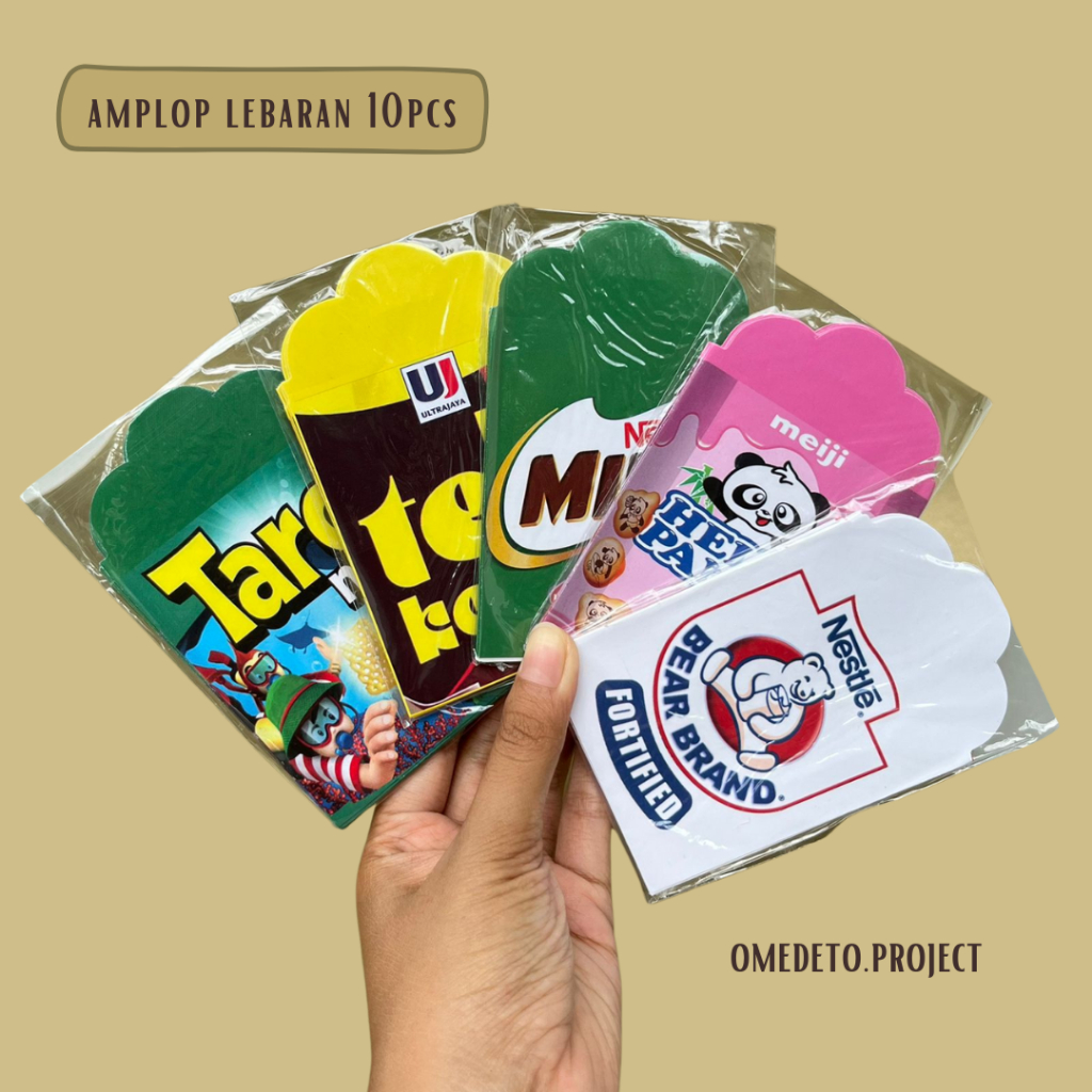 

Amplop Lebaran Motif Snack Size Medium | Amplop Lebaran Viral 2025 | Angpau Lebaran Isi 10pcs