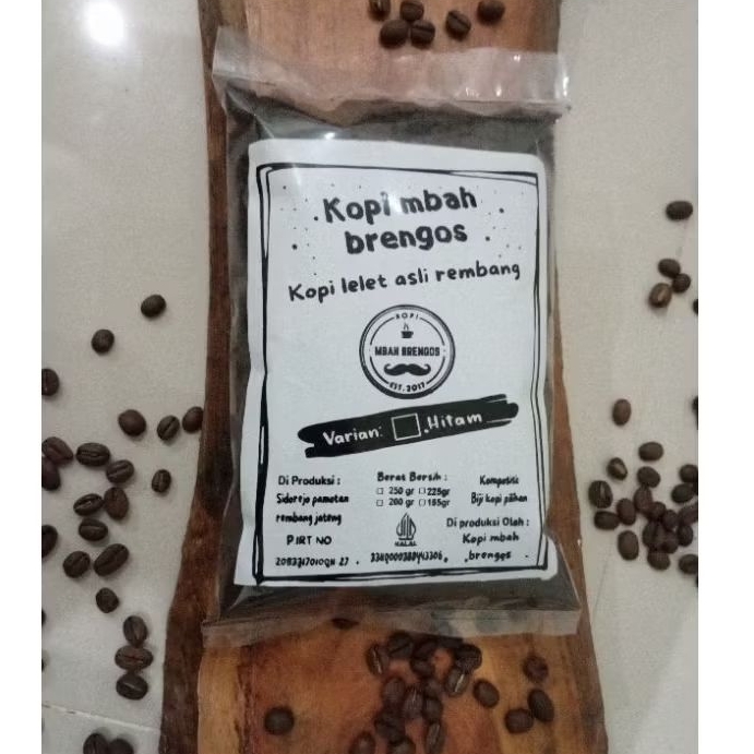 

Kopi Lelet Mbah Brengos Asli Rembang Varian Hitam 250 gram