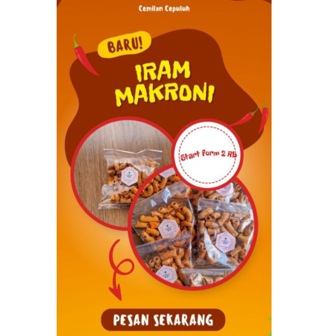 

MAKARONI IRAM Pedas Original beraroma daun jeruk (40G)