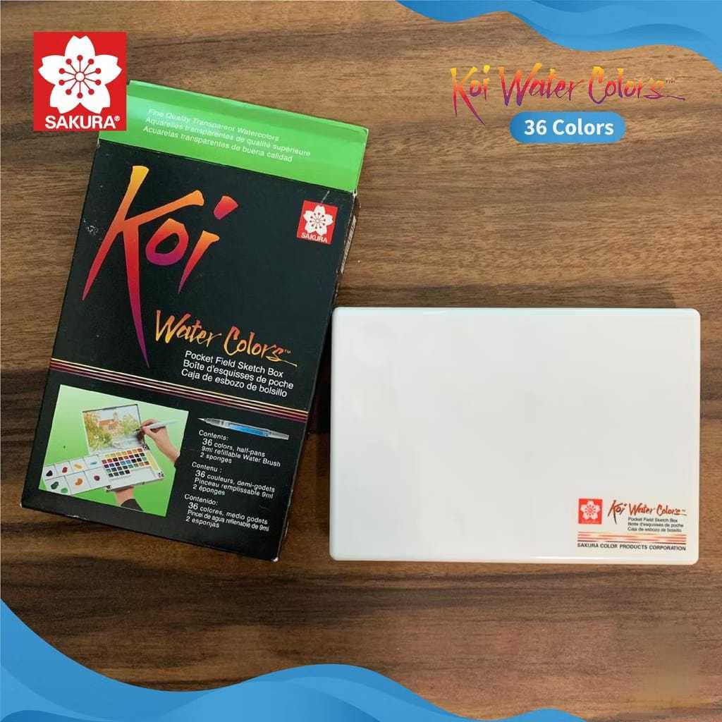 

Gramedia Tunjungan : Sakura Koi Watercolor with brush set 36