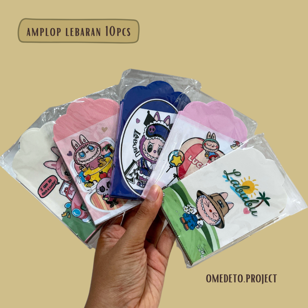 

Amplop Lebaran LABUBU Size Medium | Amplop Lebaran Viral 2025 | Angpau Lebaran Isi 10pcs