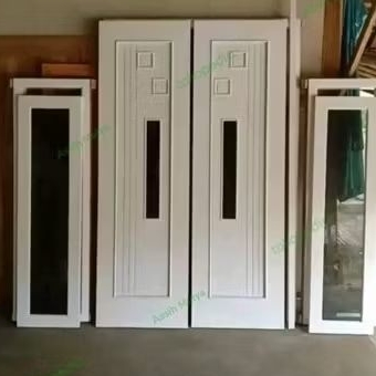 kusen dan jendela kanan kiri dan daun jendela berikut kusen+pintu kupu2