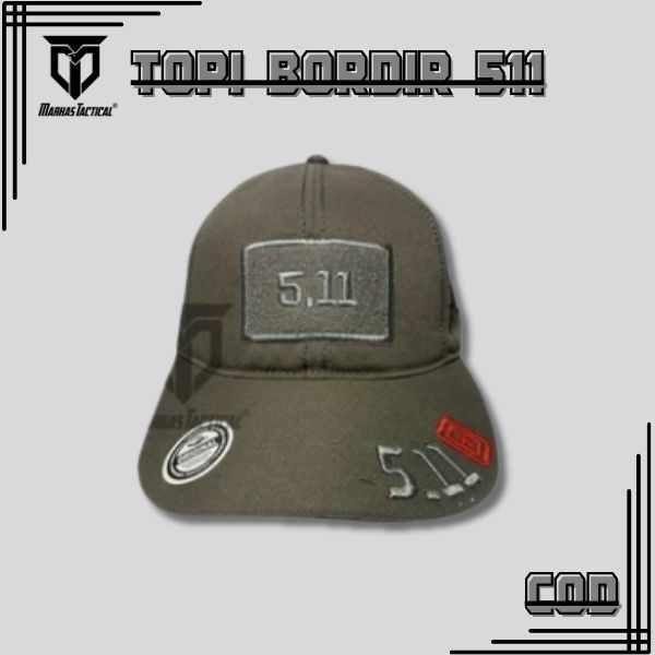 Topi tactical caps bordir 511 timbul - topi baseball tactical kanvas drill - topi bdu tactical 511 s