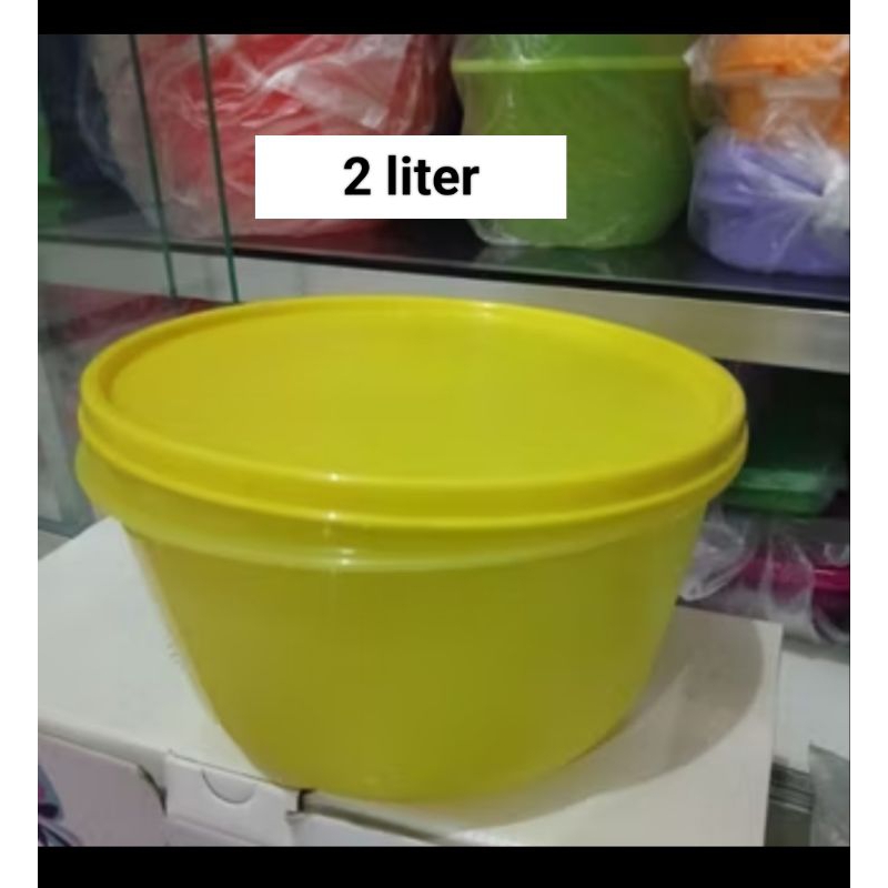 Mangkuk modular bowl tupperware 2 liter ungu soft / kuning