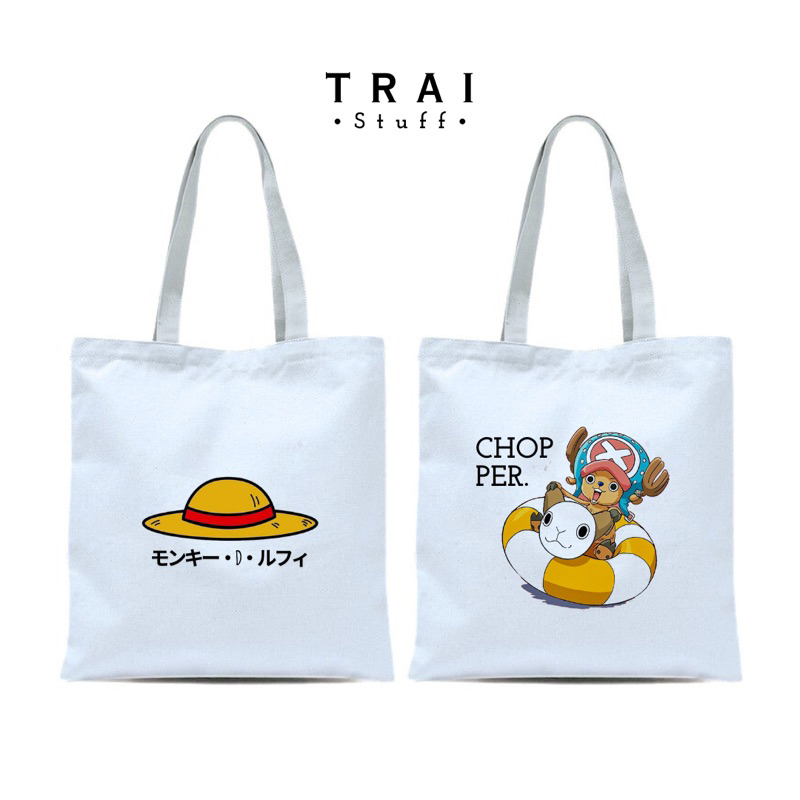 Tote Bag Kanvas Anime One Piece Tas Jinjing