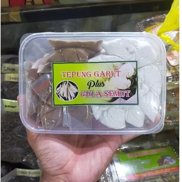 

Tepung garut spesial - dengan gula semut - makan alternatif - aman untuk penderita lambung - makanan vase penyembuhan - oleh-oleh Jogja