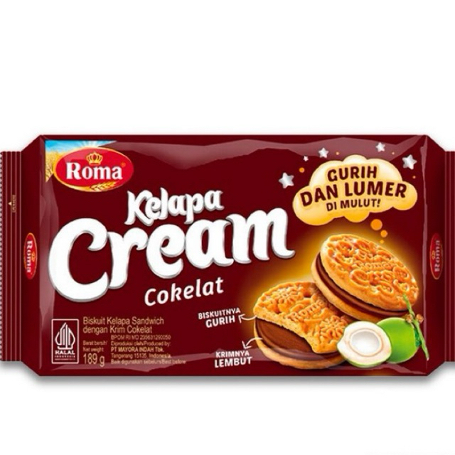 

ROMA KELAPA CREAM COKELAT 189 GR