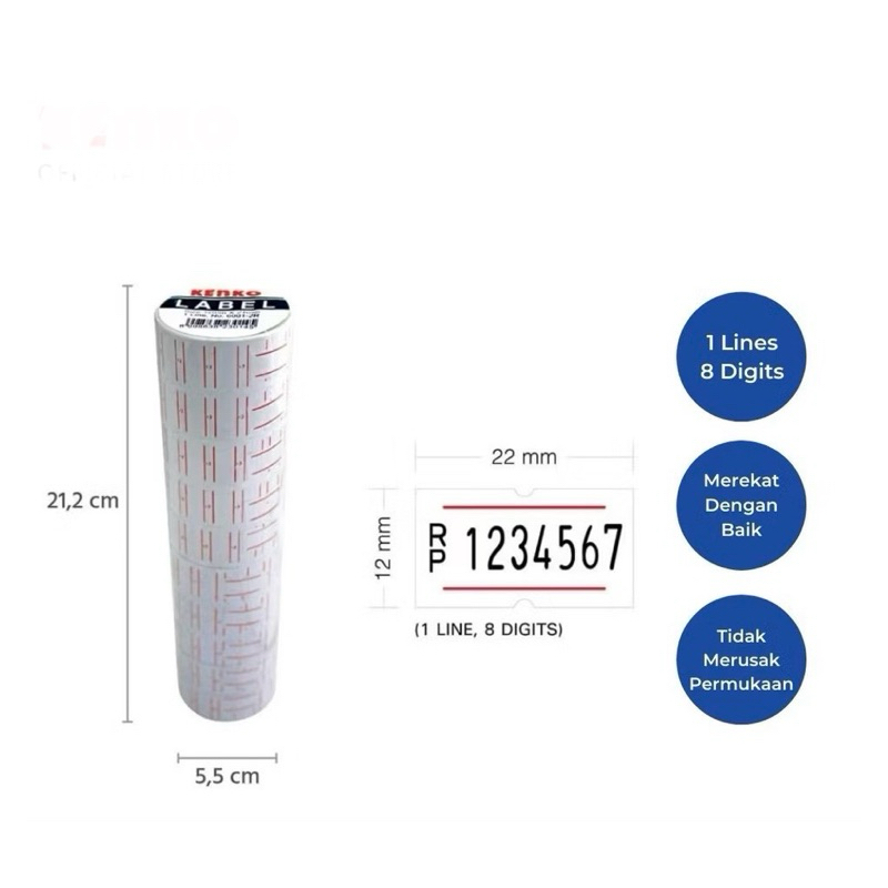 

LABEL ROLL KENKO 6001-2RL 1LINE/10 ROLL