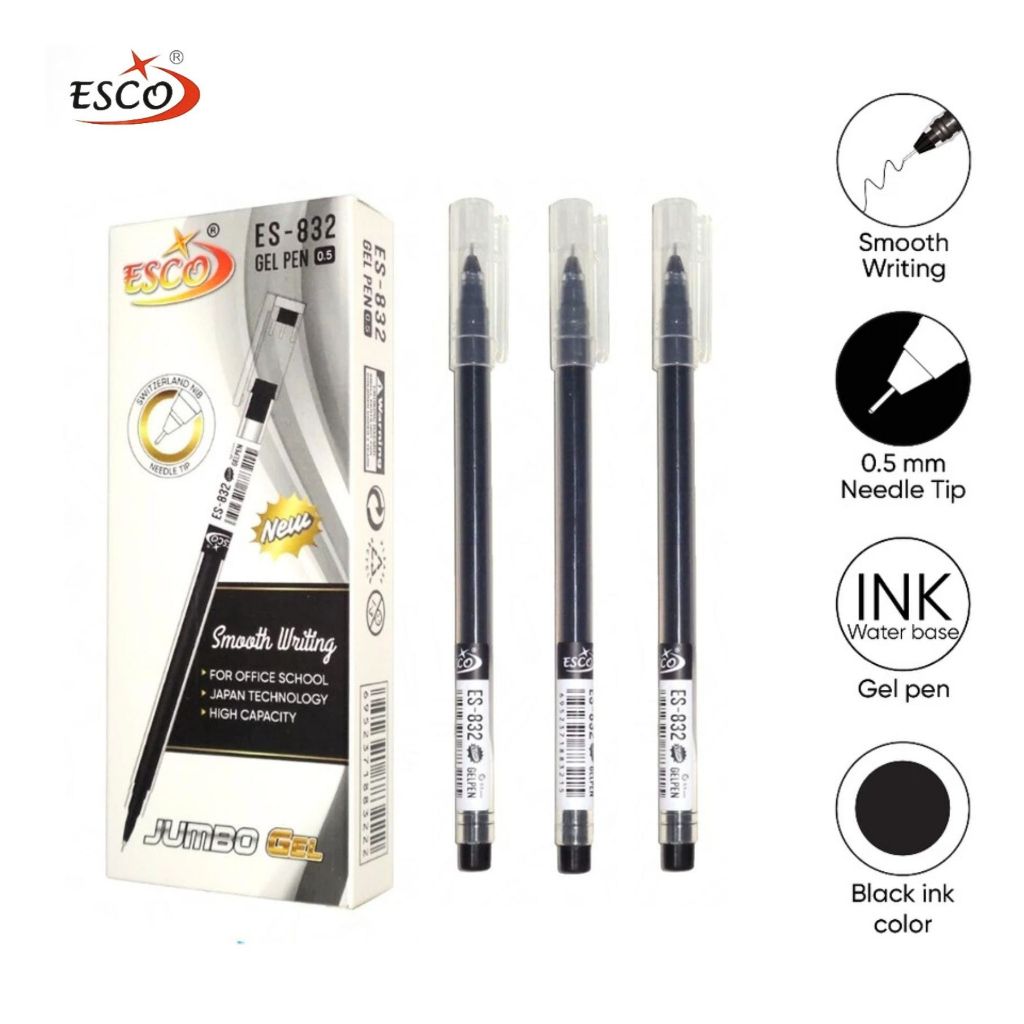 

1 LSN / 12 PCS Gel Pen ESCO ES-832