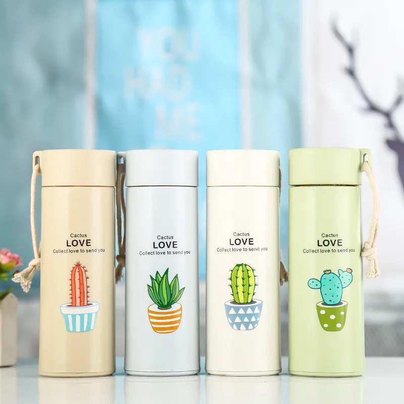 Botol Minum Kaktus 400ml Kaca Bpa Free Tanpa Box - Tumbler Kaktus