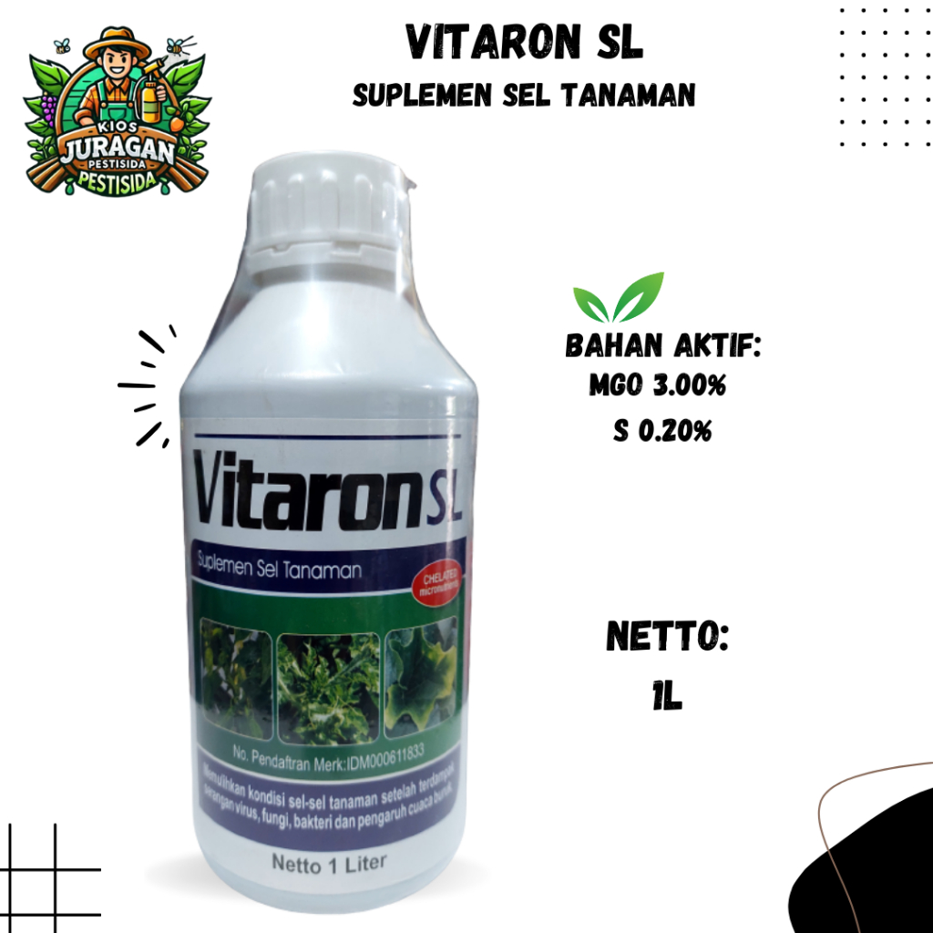 VITARON SL 1L SUPLEMEN SEL TANAMAN/PUPUK DAUN CAIR