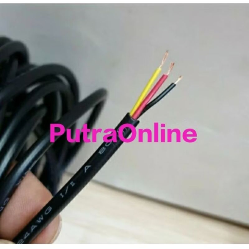Kabel Awg24 isi 3 Jual Per/50meter Kabel Awg24 3 jalur