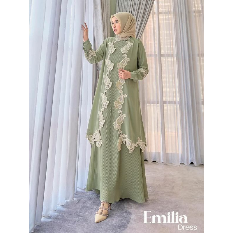Gamis Emilia Dress Gamis Original Gamis Terbaru By Marevi