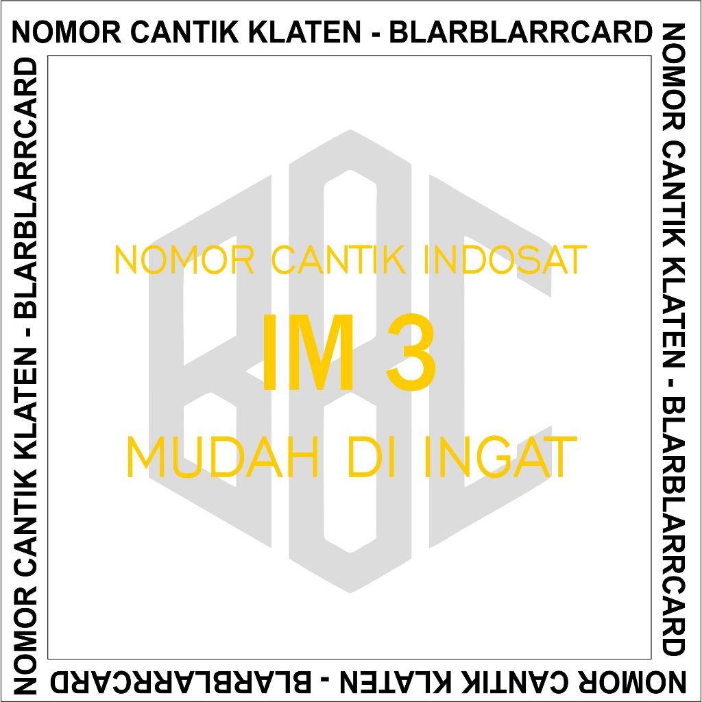 Kartu Perdana Nomor / Nomer Cantik Indosat IM3 Triple 555 666 - ABAB 8484 Puluhan - 11 digit