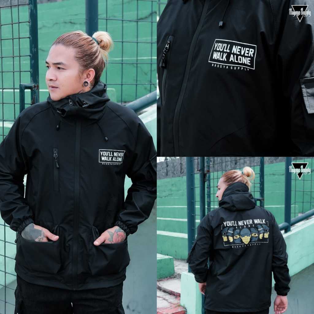 Jaket Casual Ultras Hooligan Never Walk Alone Keren Original Nagoya Supply - Jaket Parasut Pria