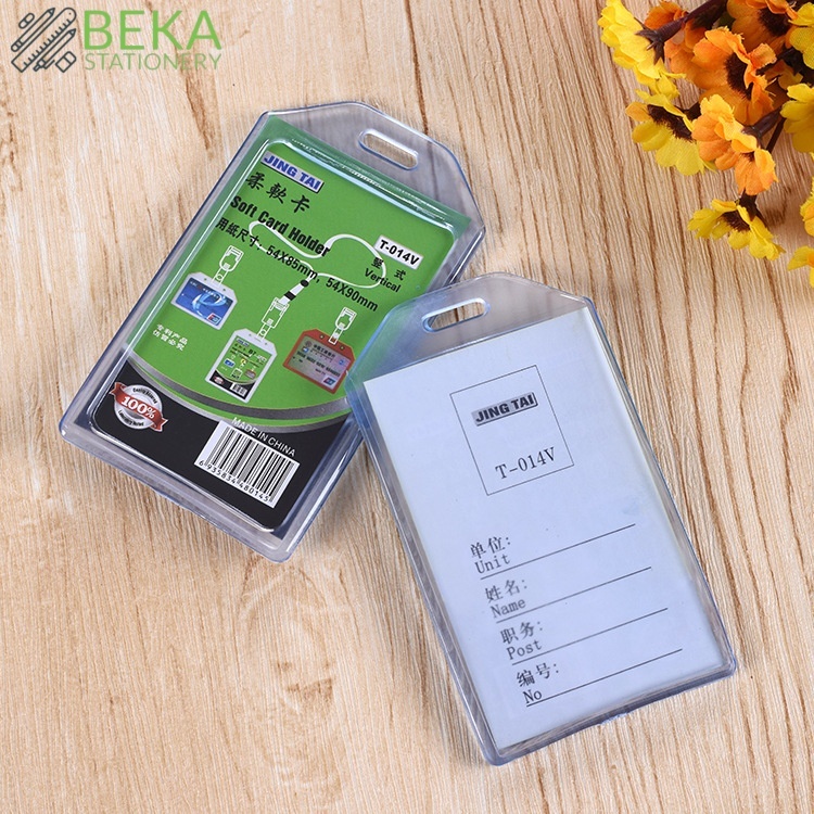 

JING TAI Kotak Tempat Kartu ID Elastis Tempat Kartu ID Soft Box ID