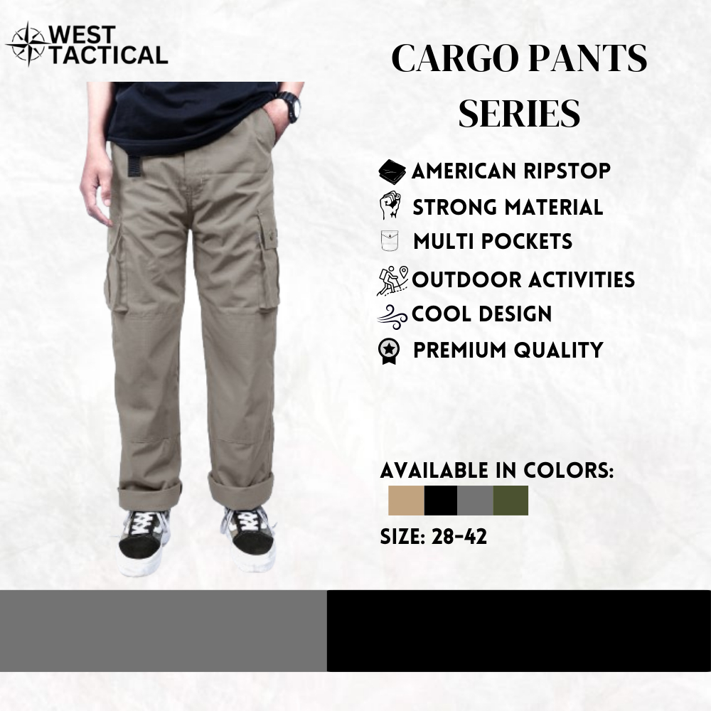 Celana Cargo pants Long Black / Celana Pria Cargo ZERONINE Celana Regular Cargo ZERONINE Celana Carg
