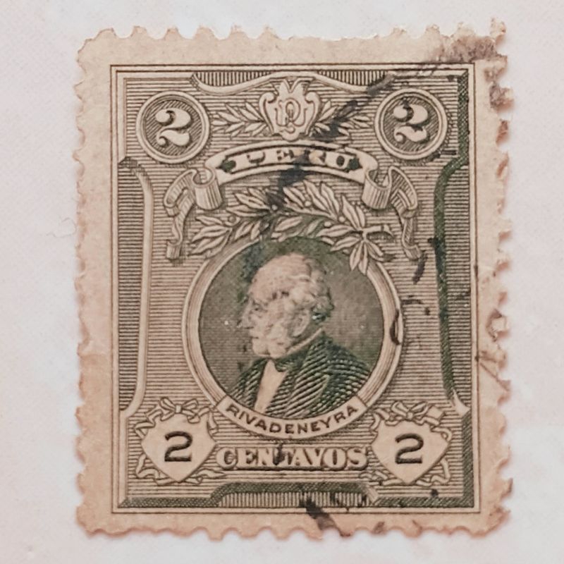 

(AA) Perangko Peru 1925 Personalities - Jose Tejada Rivadeneyra 2 centavo Used