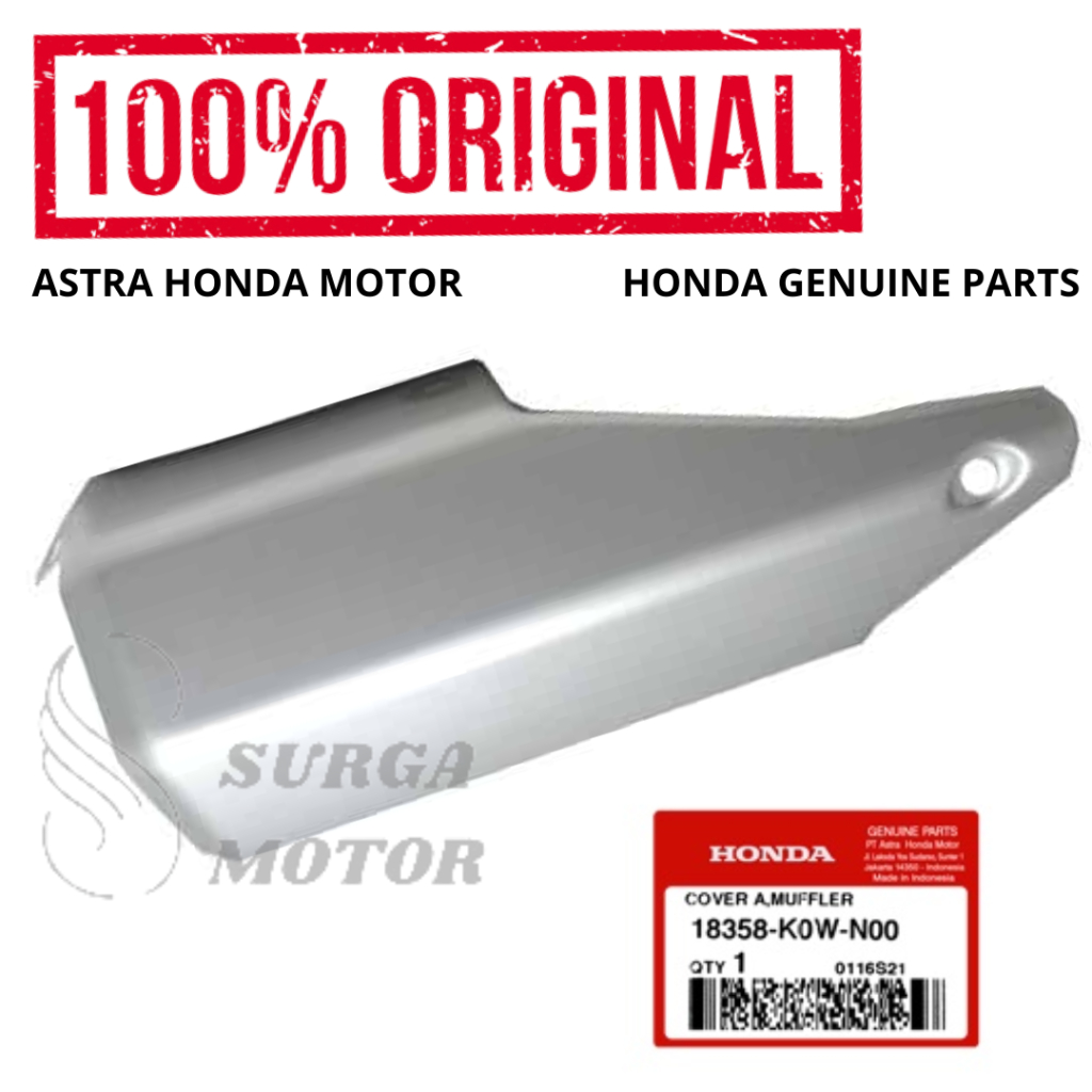 Tutup Knalpot ADV 150   18358-K0W-N00 Cover A Muffler ADV150 K0W Penutup Pelindung Kenalpot Kover Mu