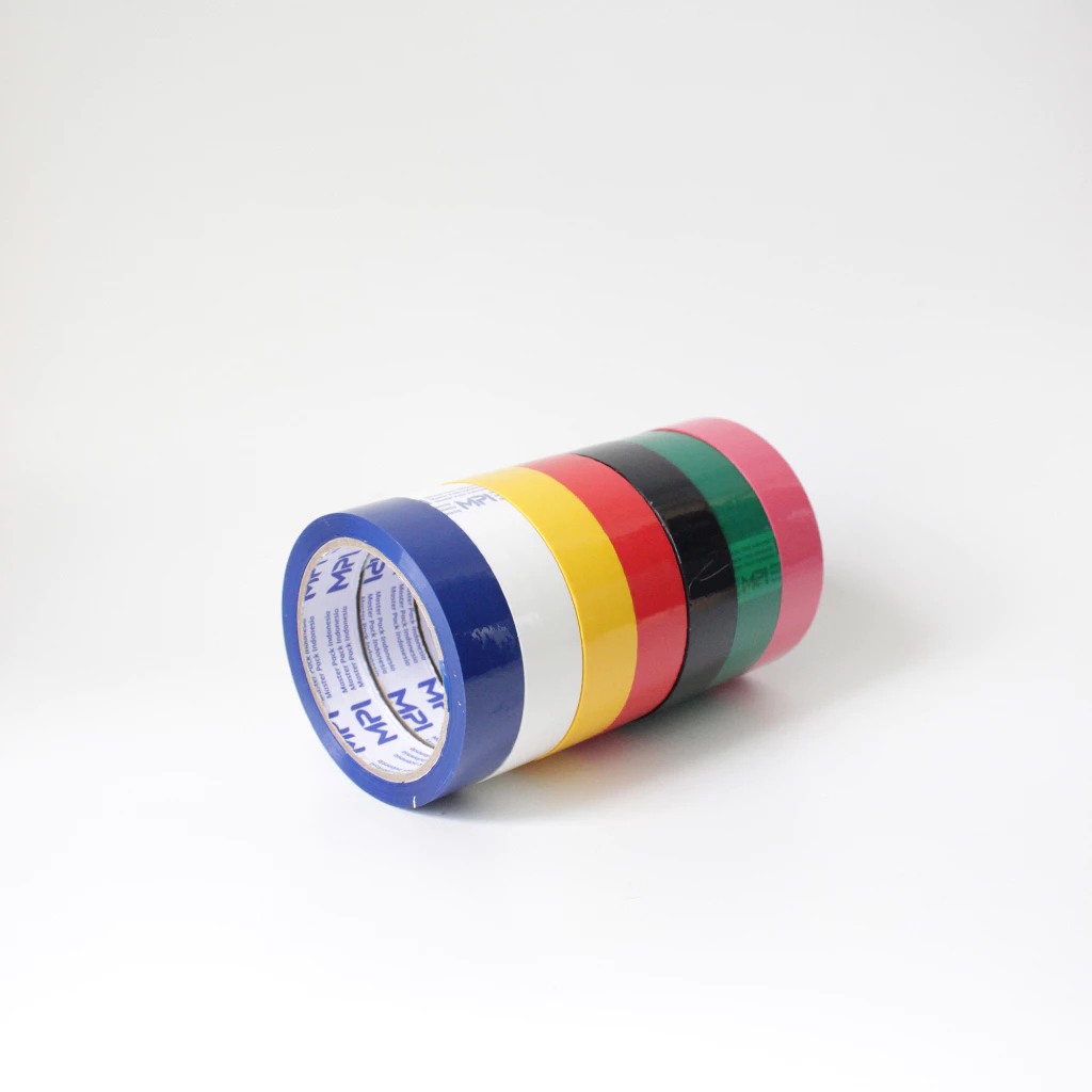 

ISOLASI WARNA WARNI 24MM 1 DUS ISI 144 ROLL - LAKBAN OPP TAPE 24 MM MASTER PACK INDONESIA