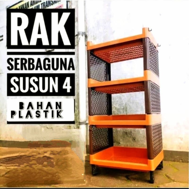 rak 4 susun serbaguna rak yoyo plastik